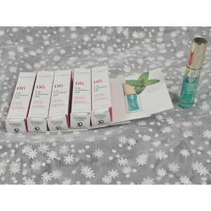 Clarins Lip Comfort Oil- 06 Mint 2.8 ml/.09 oz Travel Size – 5 New In Box Oils